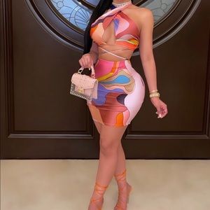 Posh by V - Pink - Imani Skirt Set - Size Small - NWT